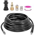 10M High Pressure Washer Drain Pipe Hose Cleaning Kit, with Jet Nozzle and Rotating Jet Nozzle for Karcher K2 - K7 Series and LAVOR Pressure Washer, Very Suitable for Drain Blockage and Cleaning