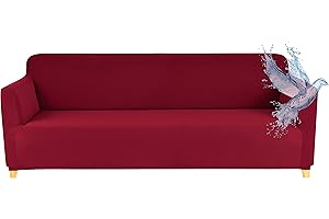 Poligino Copridivano 3 Posti con Braccioli | Copri Divano Impermeabile | Elasticizzato | AntiGraffio Gatto | Universale | Copridivano Indispensabile per Animali Domestici (3 Posti, Bordeaux)