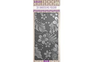 Nellie Snellen 3D Embossing Folder, Slim-line Flowers Leaves & flowers