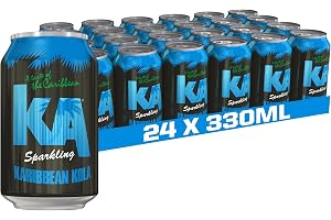 KA Mousserande Karibbean Kola mjuk dryck, 24-pack, 330 ml burkar | Kryddad karibisk kola dryck med en söt, distinkt aromatisk smakprofil.