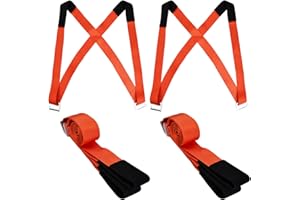 BHOULANDI 2 Person Moving Straps, Adjustable Furniture Lifting Straps, Shoulder Carrying Straps for Movers, Moving and Handling Belts for Furnitures Appliances Heavy Objects Transport without Back Pain
