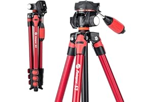 Fotopro Treppiede per fotocamera, supporto per fotocamera con telecomando Bluetooth e adattatore per cellulare nero