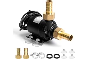 SUPRBIRD Portatile Mini Pompa Acqua, Pompa Acqua DC 12V 800L/H 5M Pompa Sommersa, Ultra-Quiet Pompa Immersione per Acquario Fontana Laghetto Irrigazione Giardino Piscina