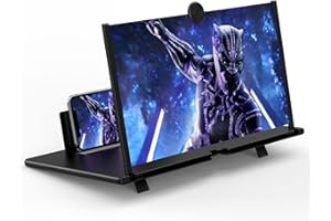 SagTuol Amplificador de Pantalla para movil, Lupa para móvil 14 Pulgadas, 3D HD Amplificador Pantalla movil para Ver películas y vídeos para Todos los smartphones (Negro)