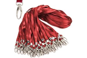 Lanyards Bulk Lanyards for Id Badges 50 Pack Each 17.7-Inch Lanyard Clip Woven Badge Lanyard with Clip Swivel Hooks