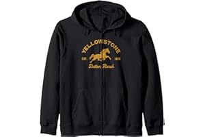 Y YELLOWSTONE Yellowstone Dutton Ranch Est. 1886 Running Horse Logo Sweat à Capuche