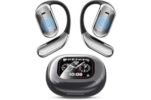 VEFACION Ki Übersetzungs Kopfhörer mit Touch LCD-Touchscreen, Übersetzungskopfhörer mit Echtzeit Übersetzung, 60h Akku, Bluetooth 5.4 Open Ear Kopfhörer für iOS und Android