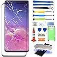 Agzssl for Samsung Galaxy S10 Front Glass Repair Kit Screen Replacement Outer Glass Screen incl Waterpoof Frame Adhesive,Repair Glue and Lamp Tool Kit(No Digitizer,No LCD) 6.1 inch