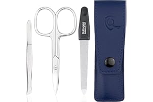 marQus Set de manicura y pedicura - Lima, tijeras y pinza de acero, ideal para viaje, estupendo como regalo para mujer y hombre