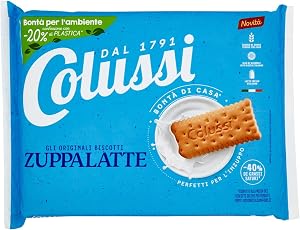 Colussi biscotti secchi Zuppalatte - Farina 100% italiana - Latte fresco e olio di girasole italiani - Gusto delicato - Buoni da inzuppare - Confezione riciclabile da 500 g