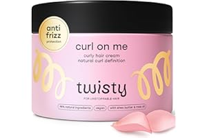 ‎TWISTY Twisty Curl On Me Lockencreme – Styling Creme für Naturlocken, 250 ml – Curl Cream Mit Sheabutter, Rosenöl, Leinsamen- & Haferextrakt – Feuchtigkeitsspendend, Anti-Frizz, Definierte Locken