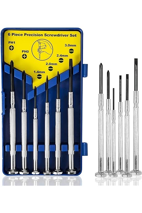 Kit Cacciaviti Di Precisione 16 Pezzi Per Riparazione Orologi, Occhiali E Elettronica Con Pinzette E Borsa - Foto 3