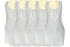 Tiga-Med Lot de 500 tabliers jetables en polyéthylène 75 x 125 cm Qualité 20 microns, Blanc., L