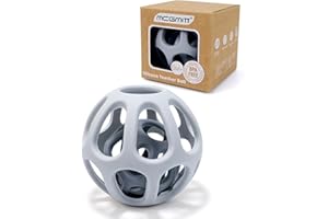 MCGMITT Giochi per la Dentizione del Neonato - Massaggia Gengive per Neonati Palla Sensoriale Senza BPA per Neonati da 0-3-6-12 Mesi Giocattolo per lo Sviluppo Sensoriale Regalo per Bambini (Grigio)