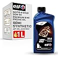 ELF - Moto 4 Gold 20W-40 | API SN, JASO MA2 | Semi- Synthetic Bike Engine Oil | Anti-clutch Slippage formula - 1L