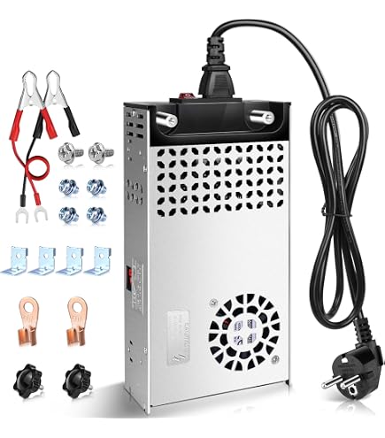 230V auf 12V Stromwandler Adapter für 5KW/8KW Diesel Luftheizung, Kompatibel mit Wohnmobil, Garage und Innenräumen, Kompakt, Tragbar und Sicher