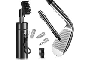 Nuenen 2 Pezzi Spazzola per la Pulizia della Mazza da Golf e Affilatore per Scanalature di Mazze da Golf Detergente per Mazze da Golf Spazzola da Golf con Setole in Nylon, Contiene 4 Once di Acqua