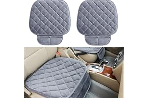 BANGMINDA Coprisedile Universale Auto Copri Sedile Auto Velluto Cuscino della Copertura del Auto Soft Confortevole Protezione per Sedile Auto per Bambini Bebè Animali (2 Coprisedili Anteriori, Grigio)