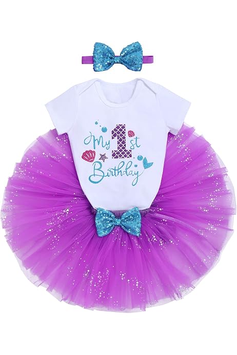Robe De Baptême Fille En Tulle - Manches Longues Dentelle - Tailles 3M à 3 Ans - FYMNSI