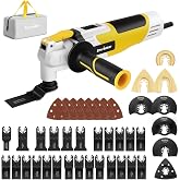 Enventor Oscillating Multitool, 280W, Auxiliary Handle, 42 Accessories | Oscillating Tools 15000-22000OPM, 6 Variable Speeds,