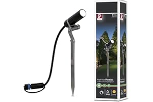‎PAULMANN Paulmann 939.97 Outdoor Plug & Shine Spotlight Plantini 3000K 2,5W 24V 40° Anthrazit Alu 93997 Ausse