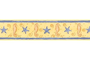 Brewster 418B290 Borders and More Sea Lion Starfish Wall Border, 5.125-Inch by 180-Inch
