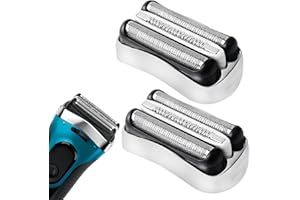 WANIYU 2 Pack 32S Series 3 Replacement Head, Electric Foil Shaver Heads Compatible with Braun Series 3, Foil Cutter Razor Replacement Heads Accessories for S3 3000s 3010s 3040s 3050cc 3070cc 3080s 3090cc etc