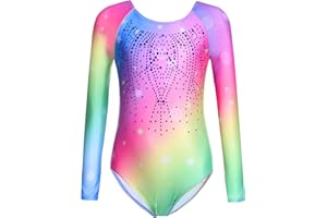 trudge Enfant Fille Justaucorps de Ballet Gymnastique Leotard Body Danse Manches Longues sans Manches 3-12 Ans