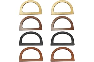 Nizirioo Anses pour Sac à Main: 8 Pièces Anses de Sac en Bois, Anse pour Sac à Main pour Bricolage à la Main Poignée de Remplacement de Sac Sangle de Sac en Bois
