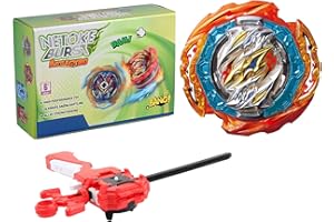 Netoke Toupie Bey Burst Turbo 4D Combinaison, Set avec Lanceur De Jeu Metal Fusion, Jouets Classiques Enfants Cadeau, Modèle: B-181