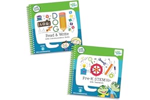 LeapFrog LeapStart Level 2 Pre-Kindergarten Activity Book Bundle with Read and Write, Pre-K STEM