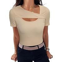 PrinStory T-shirt Donna Manica Corta – Girocollo Regular Fit In Tessuto Misto (Rayon, Poliestere, Elastan)