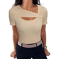 PrinStory T-shirt Donna Manica Corta – Girocollo Regular Fit In Tessuto Misto (Rayon, Poliestere, Elastan)