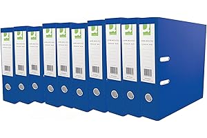 Q-Connect 70mm Lever Arch File Polypropylene A4 Blue (10 Pack) KF20020