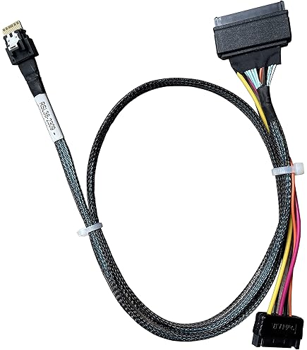 MCIO SFF-8654 Auf SFF-8643 Serverkabel – PCIe Gen5 Slimline Kabel, 0.8m, Für Hochgeschwindigkeits-Datenübertragung