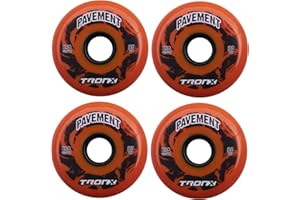 TronX Outdoor Asphalt Pavement 85A Inline Roller Hockey Wheels 4 Pack | 59mm, 68mm, 72mm, 76mm, 80mm Sizes Hi-Lo