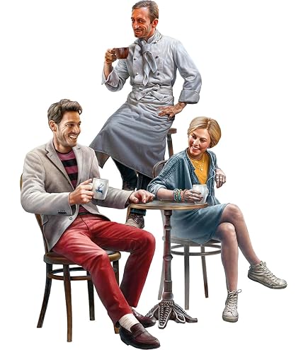 Mini Art 38058 1:35 Fig. Café Gäste 1930-40 (3) - Kit Modélisme Détailé à Assembler - Plastique Non Peint