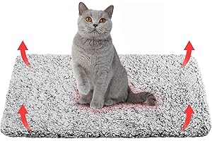 Luvore Tappetino riscaldante 48x70cm, Tappetino autoriscaldante per Gatti, Cuscino per Gatti, Coperta riscaldante, Tappeto Riscaldante Gatto, Rivestimento Lavabile, Con Fondo Antiscivolo