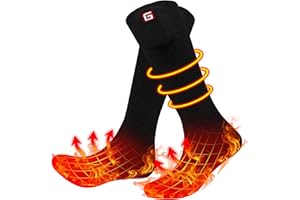 Svpro Calcetines térmicos con batería para Hombre y Mujer, Recargables, para Invierno, cálidos, con 3 ajustes de Calor, Calcetines térmicos calefactados para Senderismo, Camping, esquí, Pesca, Caza