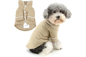 Zunea Pigiama per cani di piccola taglia XS/S per cani di taglia XS/S, morbido e traspirante, con risvolto per cuccioli, vestiti per interni pigiama a due gambe camicie abiti per feste di vacanza