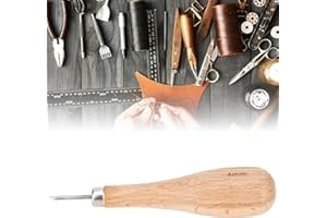 TOMANTERY Alène de Pointe de Diamant, dureté élevée et Durable, Outil de Bricolage pour Le Travail du Cuir,(4mm)