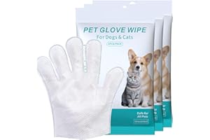 ltteea Lot de 18 lingettes de toilettage désodorisantes hypoallergéniques pour animaux de compagnie pour chien et chat, pour le visage, les pattes, les fesses, sans rinçage, pour soins quotidiens et