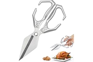 BAFIWU Multifunctional Kitchen Scissors Heavy Duty, Stainless Steel Sharp Scissors All Purpose for Kitchen Use, Cooking Shears for Cutting Food Poultry Meat