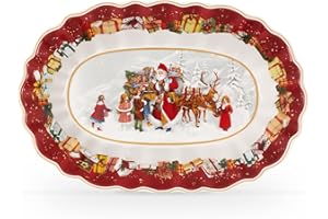 ‎VILLEROY & BOCH Villeroy & Boch – Toy's Fantasy Gebäckteller Weihnachten Groß, Stollenplatte, Weihnachtsteller, Weihnachten Teller Toys, Weihnachtsschale, Serviergeschirr, Weihnachtsgeschirr, Premium Porzellan