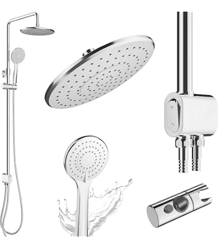 GROHE Flex Duschsystem Mit Umstellung & Antikalk – Chrom, 26382001, Inkl. Hand- & Kopfbrause