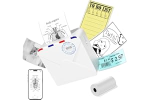 Omezizy Mini Printer for Smartphone M02S Plotter Machine Bluetooth Sticker Printer, Mini Printer for Notes, Diaries, DIY Projects, Gifts, Print Pod for School/Office/Christmas