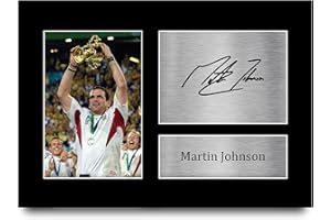 HWC Trading Martin Johnson Gift Signed A4 Printed Autograph England Rugby Union Gifts Print Photo Picture Display