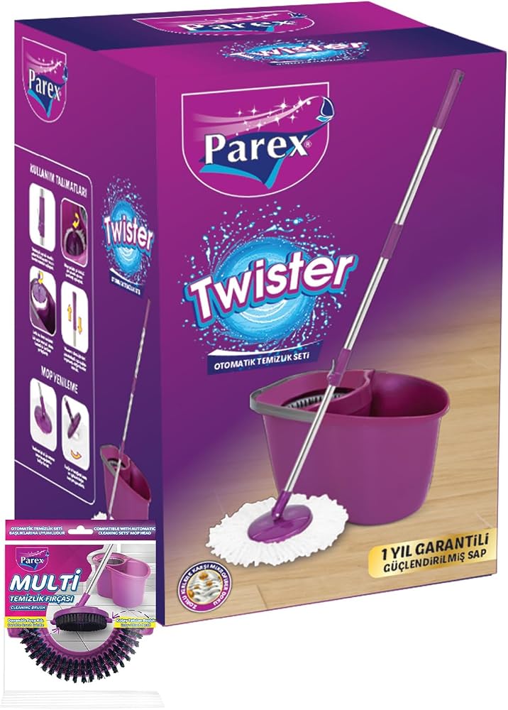 Parex Twister Otomatik Temizlik Seti – Multi Yedek Firça Hediye