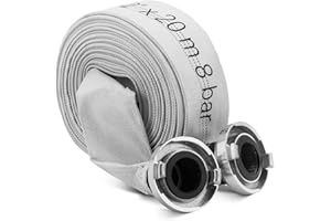 hillvert HI-WH-3 Tuyau d'arrosage 2 pouces 20 m 8 - 24 bar Storz Tuyau pompier Tuyau incendie -