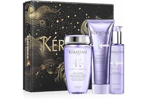 KÉRASTASE Blond Absolu - Coffret de Fin d'Année - Bain Lumière + Fondant Cicaflash + Sérum Cicaplasme - Fortifie & Illumine - Acide Hyaluronique & Edelweiss - Cheveux Blonds Décolorés ou Méchés